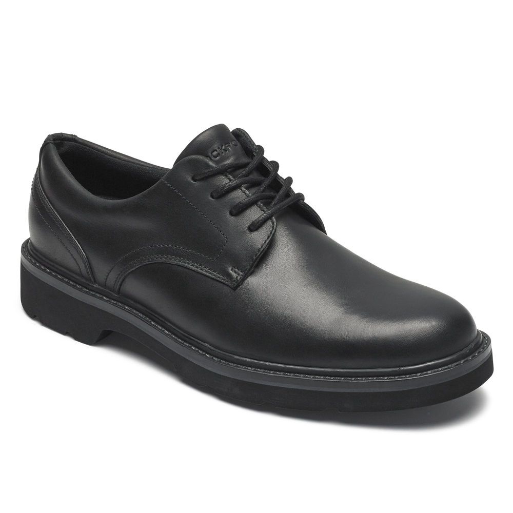 Rockport Singapore Mens Oxfords - Charlee Waterproof Plain Toe Black - IR9413865